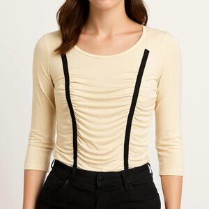 Y2K 725 Originals Rouched Long Sleeve Shirt Indie Sleaze Punk Whimsigoth Casual